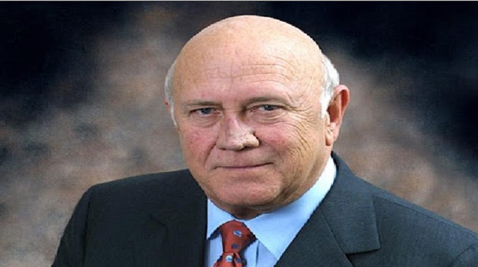 Vaimbove mutungamiri weSouth Africa vaDe Klerk vashaya